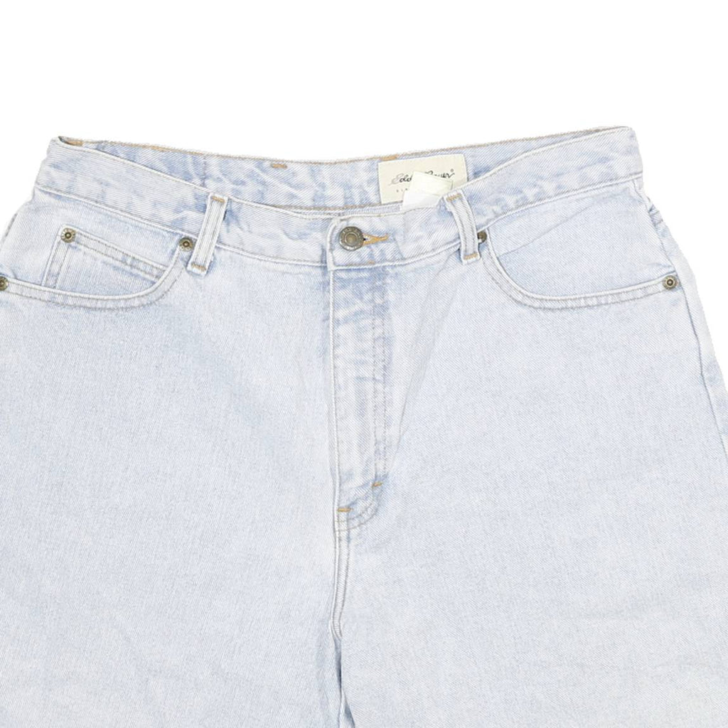 EDDIE BAUER Womens Light Blue Denim Casual Shorts XL W32 Cotton Blend Classic