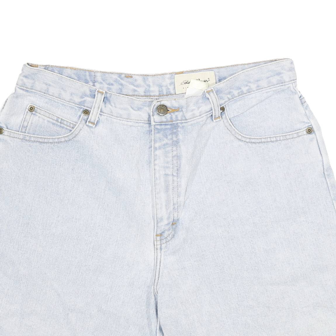 EDDIE BAUER Womens Light Blue Denim Casual Shorts XL W32 Cotton Blend Classic