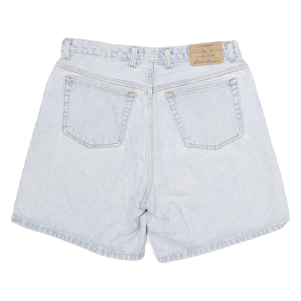 EDDIE BAUER Womens Light Blue Denim Casual Shorts XL W32 Cotton Blend Classic