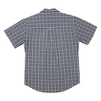 CHAPS RALPH LAUREN Mens Blue & White Checked Shirt M Short Sleeve Casual