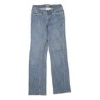 WORN Womens Regular Fit Blue Denim Jeans W28 L33 Classic Cotton Blend Zip