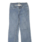 WORN Womens Regular Fit Blue Denim Jeans W28 L33 Classic Cotton Blend Zip