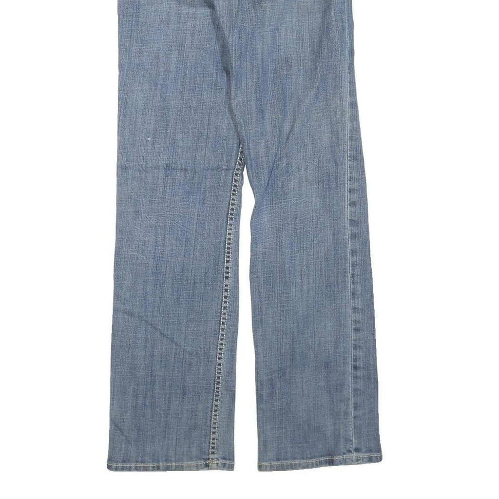 WORN Womens Regular Fit Blue Denim Jeans W28 L33 Classic Cotton Blend Zip