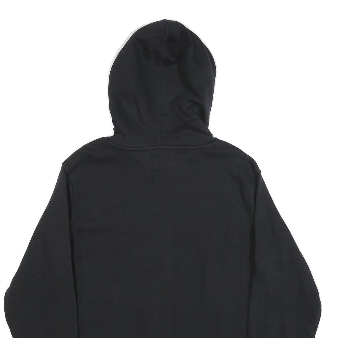 CHAMPION Mens Black Pullover Hoodie M Classic Logo Sweatshirt Cotton Blend