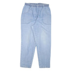 CASCADE Womens Jeans Blue Relaxed Mom Denim Light W28 L27 Elastic Waist