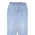CASCADE Womens Jeans Blue Relaxed Mom Denim Light W28 L27 Elastic Waist