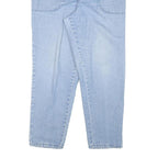 CASCADE Womens Jeans Blue Relaxed Mom Denim Light W28 L27 Elastic Waist
