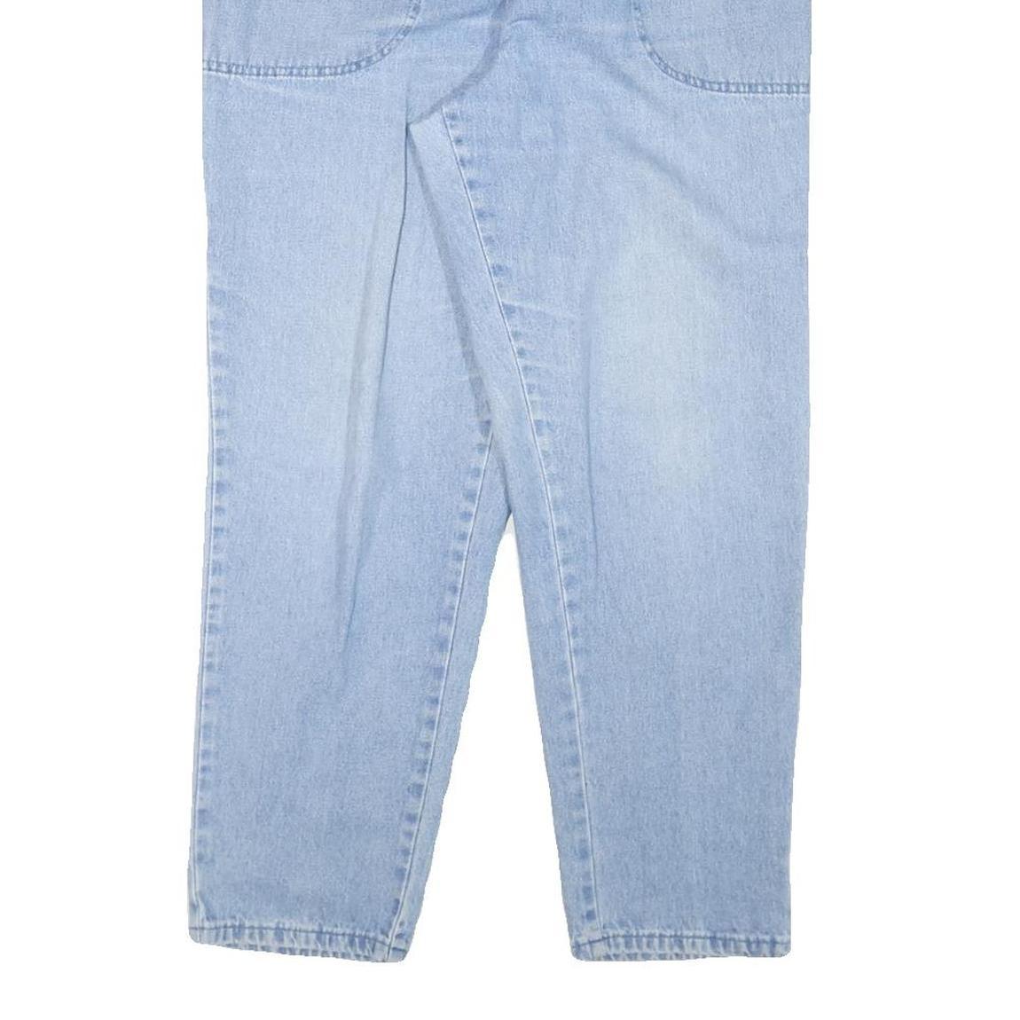 CASCADE Womens Jeans Blue Relaxed Mom Denim Light W28 L27 Elastic Waist