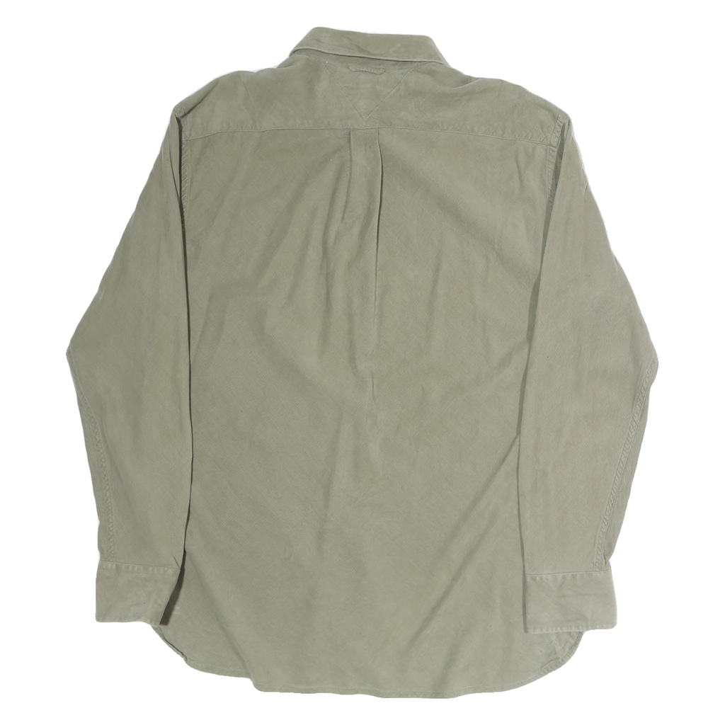TOMMY HILFIGER Mens Beige Cotton Shirt S Button-Down Collar Long Sleeve Casual