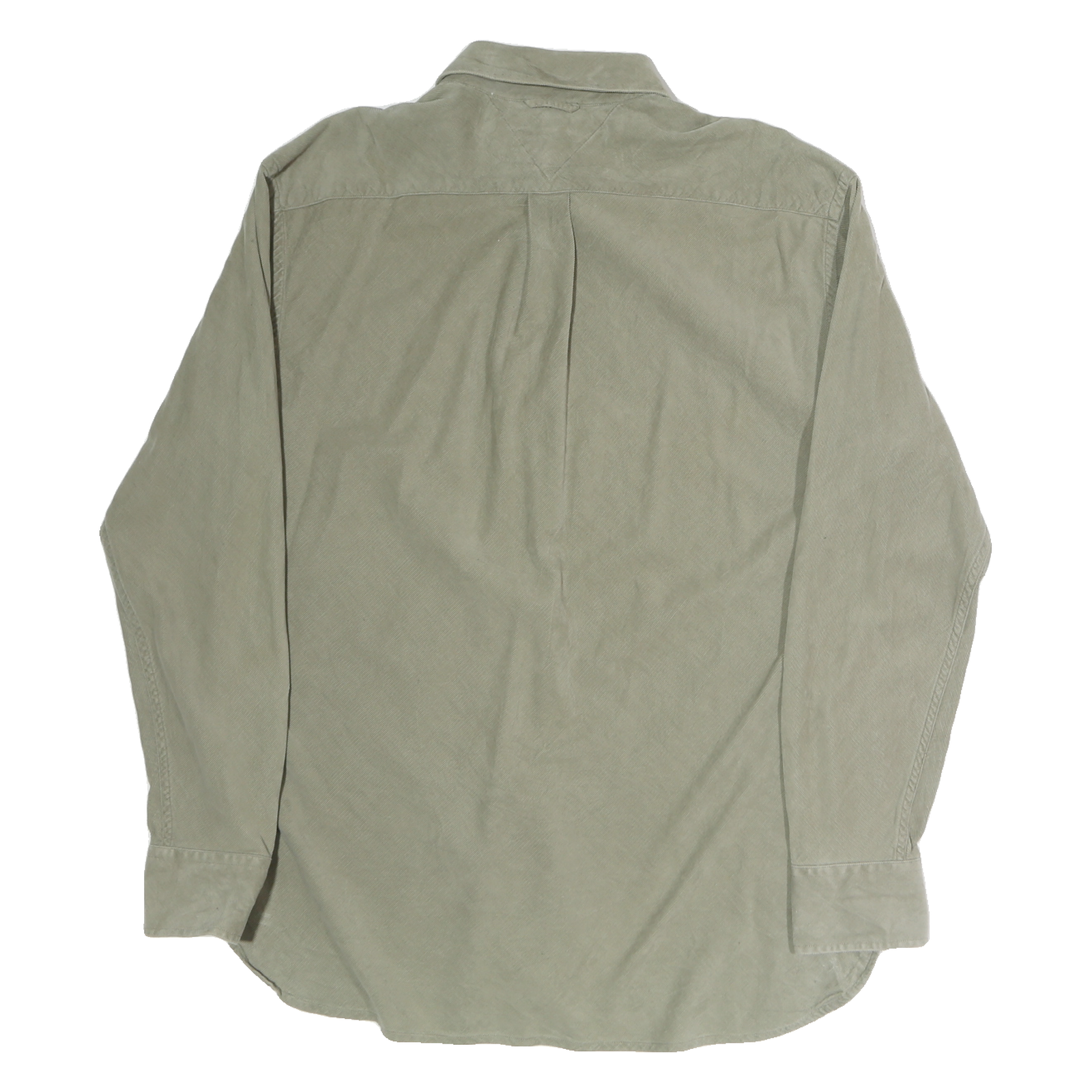TOMMY HILFIGER Mens Beige Cotton Shirt S Button-Down Collar Long Sleeve Casual