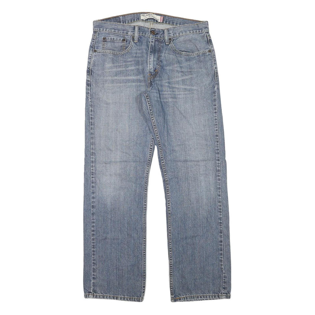 LEVI'S 505 Mens Jeans Blue Regular Straight Denim Medium W33 L30 Classic Zip