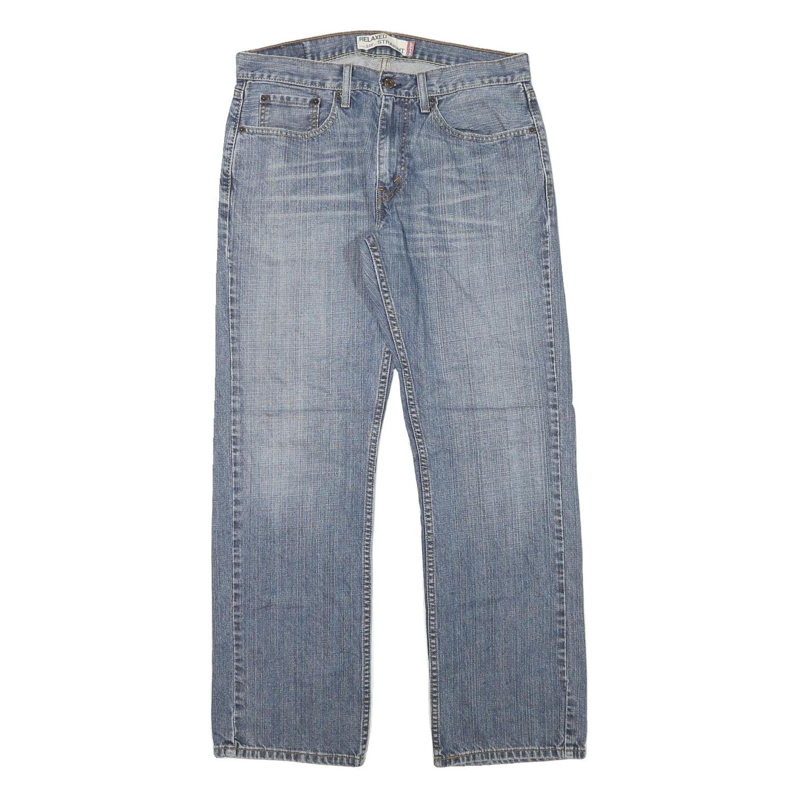 LEVI'S 505 Mens Jeans Blue Regular Straight Denim Medium W33 L30 Classic Zip