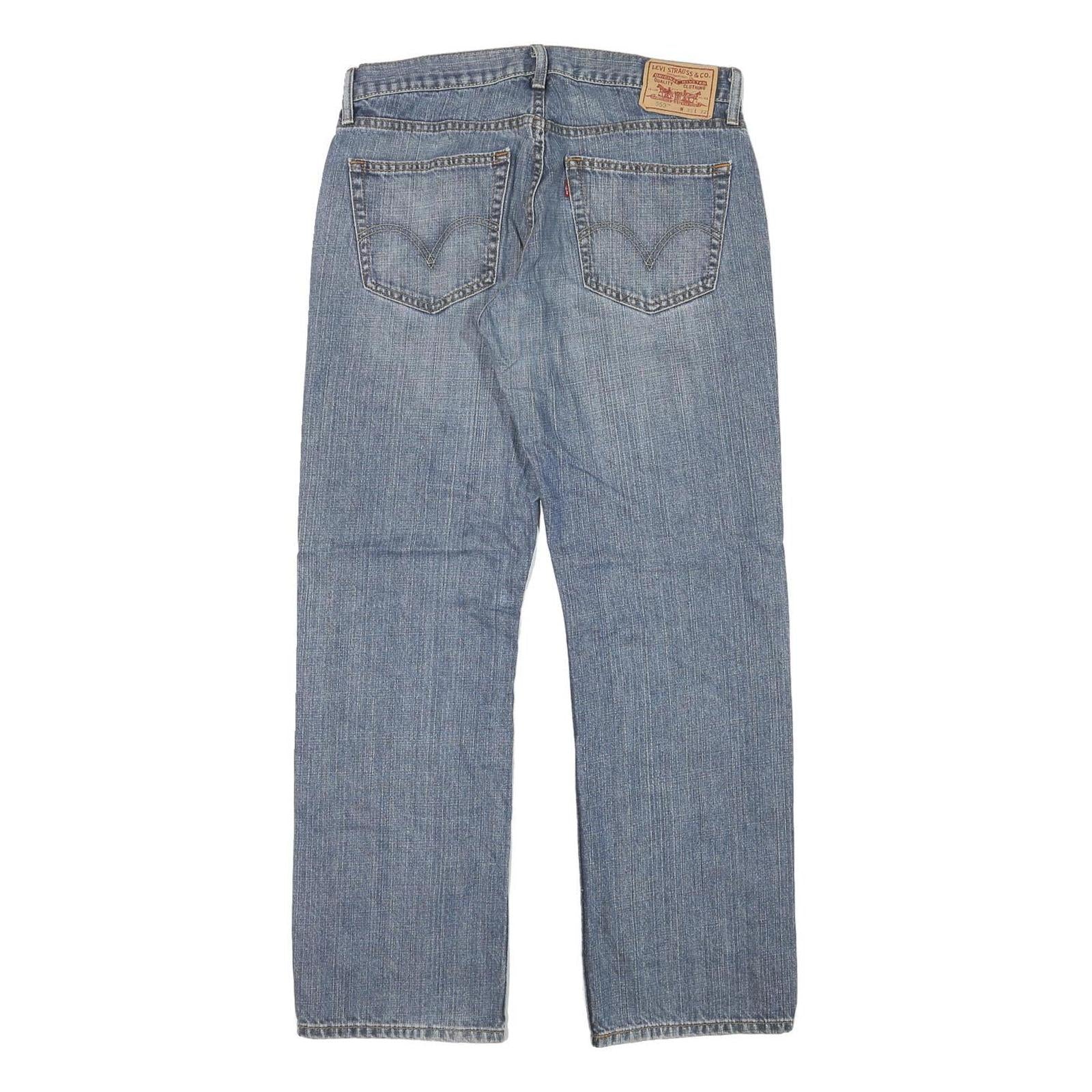 LEVI'S 505 Mens Jeans Blue Regular Straight Denim Medium W33 L30 Classic Zip