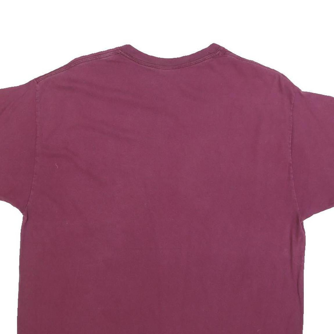 MV SPORT Womens Maroon Alaska Graphic T-Shirt XL Short Sleeve Crew Neck Cotton