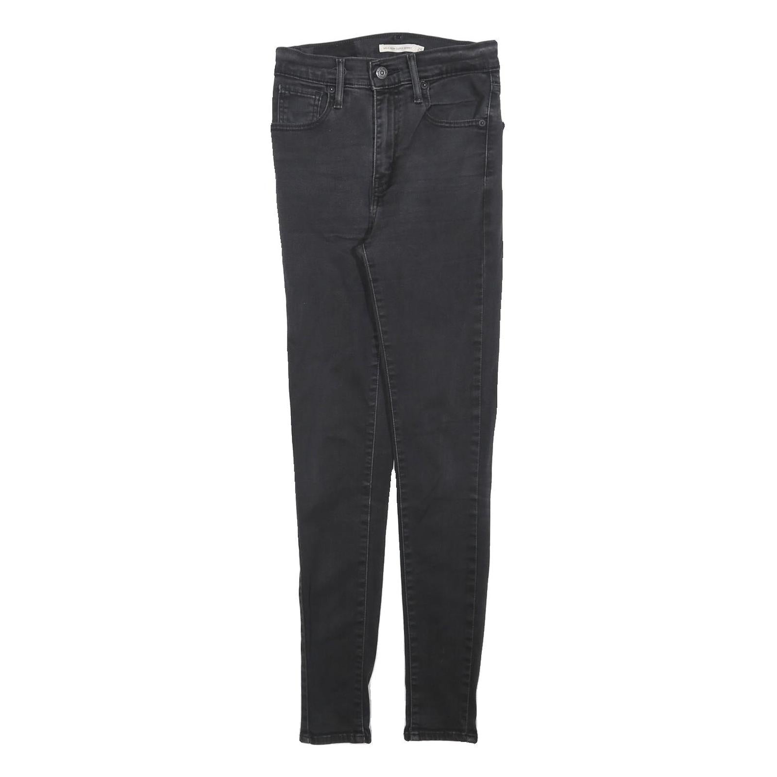 LEVI'S Womens Slim Black Skinny Denim Medium Wash Jeans W25 L30 Stylish