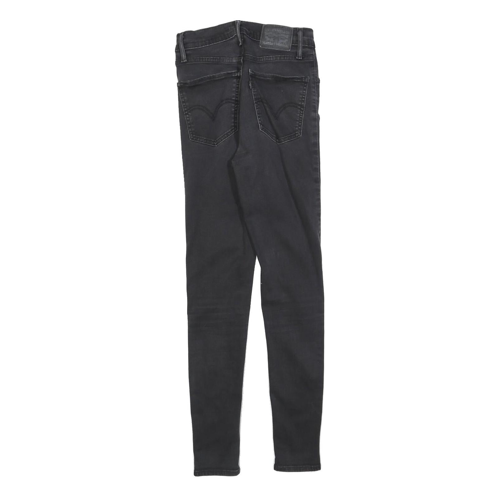 LEVI'S Womens Slim Black Skinny Denim Medium Wash Jeans W25 L30 Stylish