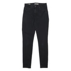 LEVI'S 721 BIG E Womens Slim Black Denim Slim W28 L30 Classic Zip Jeans