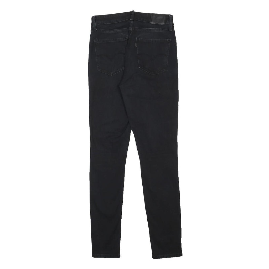 LEVI'S 721 BIG E Womens Slim Black Denim Slim W28 L30 Classic Zip Jeans