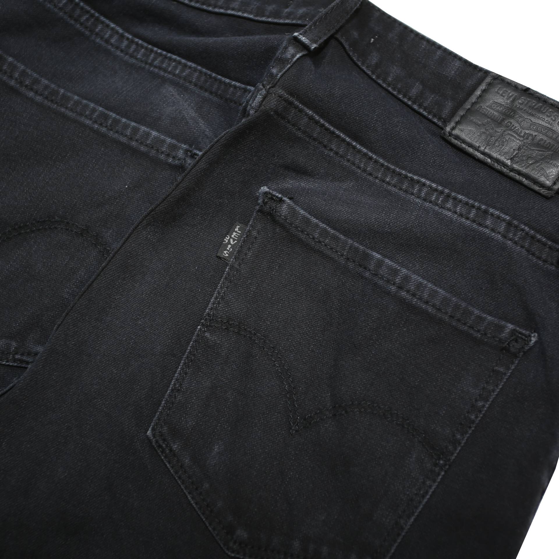 LEVI'S 721 BIG E Womens Slim Black Denim Slim W28 L30 Classic Zip Jeans
