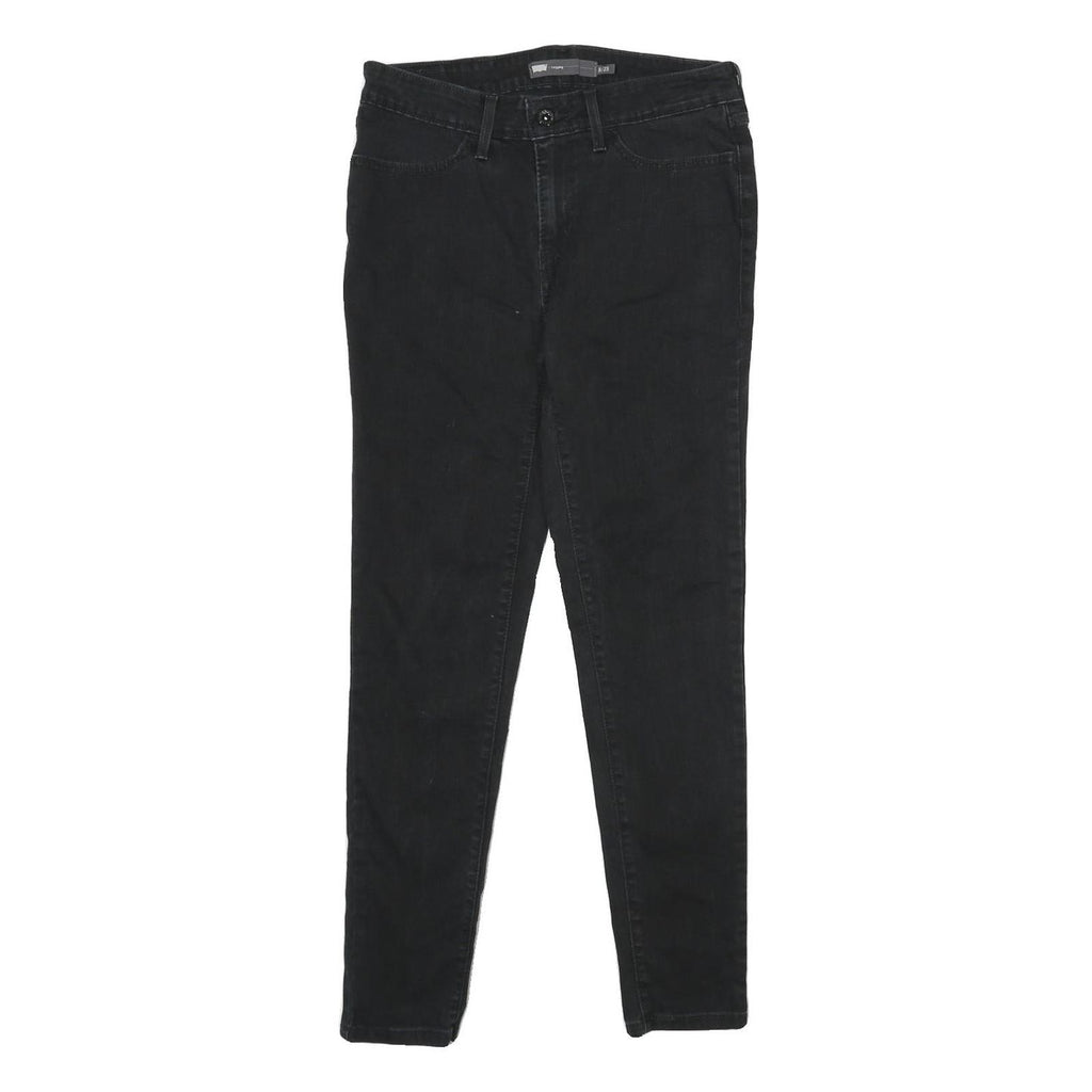 LEVI'S Womens Legging Jeans Black Slim Skinny Denim W29 L32 Stretch Zip