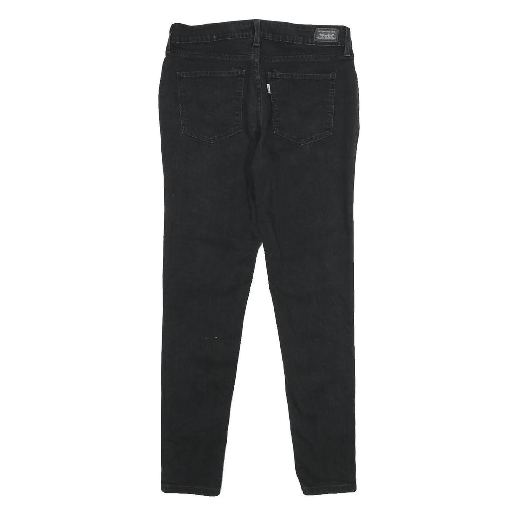 LEVI'S Womens Legging Jeans Black Slim Skinny Denim W29 L32 Stretch Zip