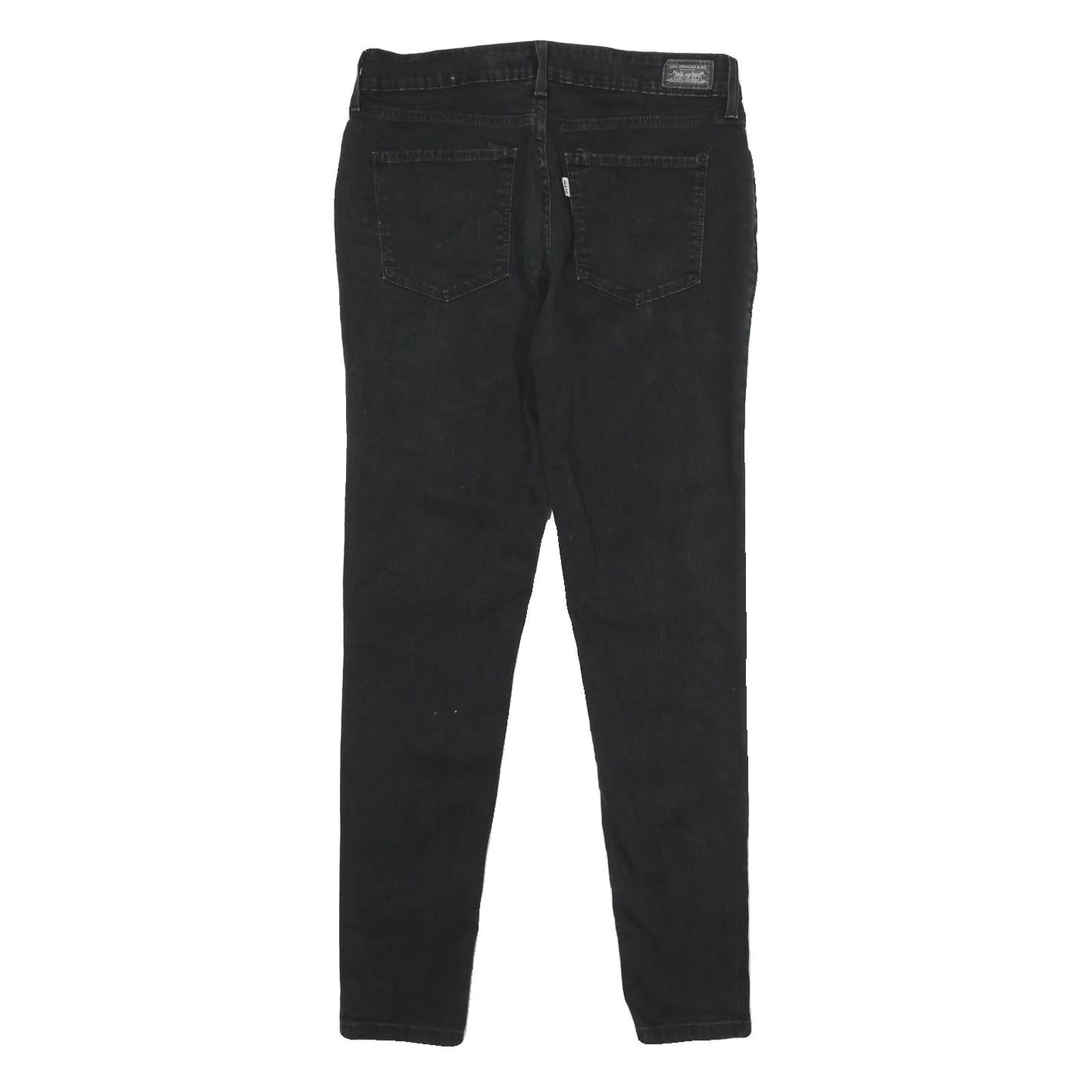 LEVI'S Womens Legging Jeans Black Slim Skinny Denim W29 L32 Stretch Zip