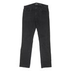 7 FOR ALL MANKIND Womens Jeans Black Slim Skinny Denim W34 L32 Button Closure