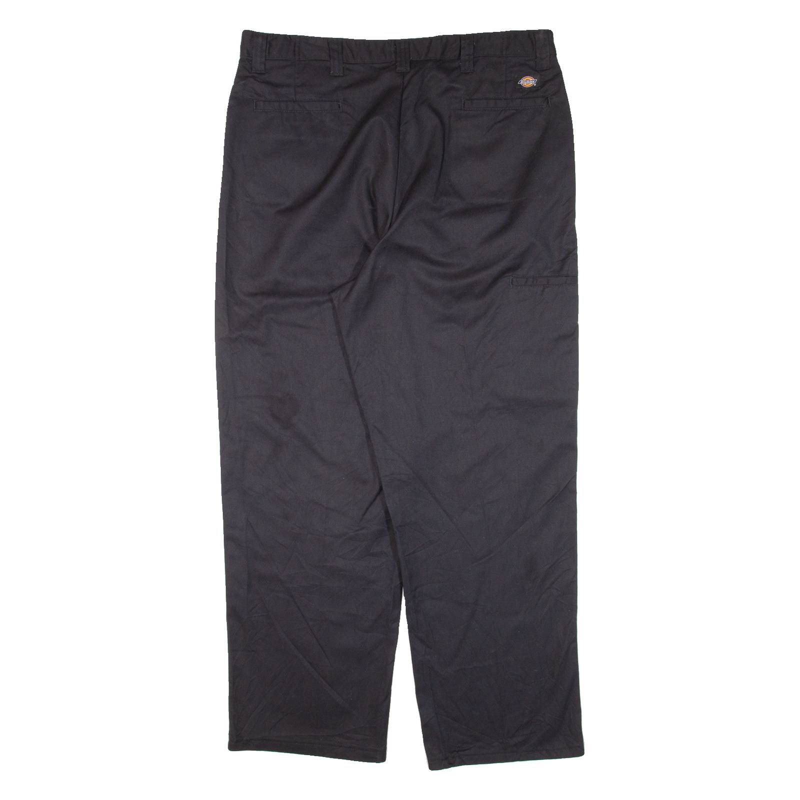 DICKIES Workwear Mens Trousers Black Relaxed Straight W38 L28