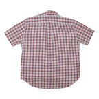 NAUTICA Mens Red Blue White Check Shirt XL Button Short Sleeve Lightweight