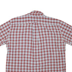 NAUTICA Mens Red Blue White Check Shirt XL Button Short Sleeve Lightweight