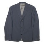 BOSS Mens Blue Jacket M Wool Blend Plain Classic Button Closure Formal
