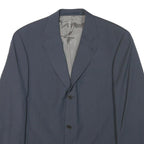 BOSS Mens Blue Jacket M Wool Blend Plain Classic Button Closure Formal