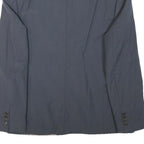 BOSS Mens Blue Jacket M Wool Blend Plain Classic Button Closure Formal