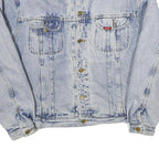 LEE Mens Blue Denim Jacket M Cotton Blend Button Closure Classic Fit Casual