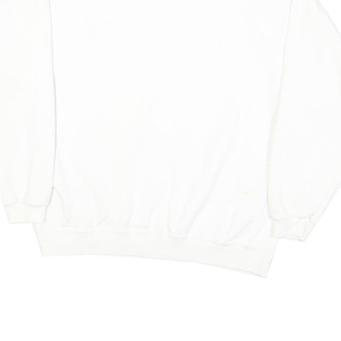 Mens White Sweatshirt Ocean City OCBP New Jersey Crew Neck L Cotton Blend Casual