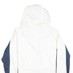 COLUMBIA Womens White & Blue Outdoor Jacket XL Polyester Blend Zip Hooded Plain