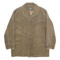 CAMEL ACTIVE Mens Beige Corduroy Chore Jacket XL Cotton Blend Zip Plain