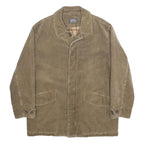 CAMEL ACTIVE Mens Beige Corduroy Chore Jacket XL Cotton Blend Zip Plain
