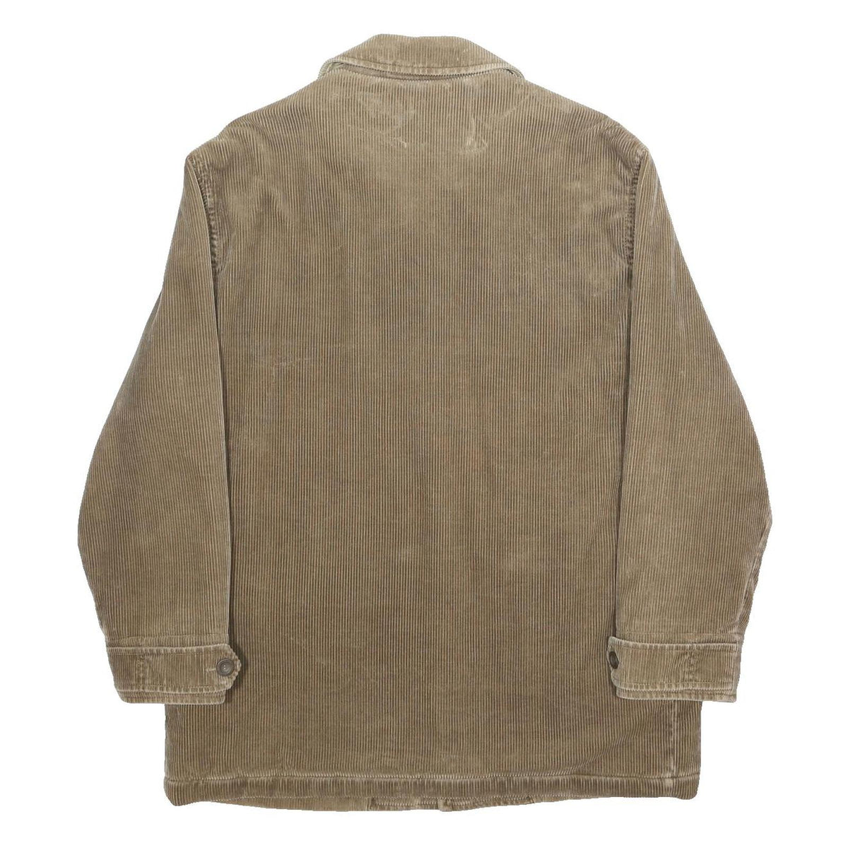 CAMEL ACTIVE Mens Beige Corduroy Chore Jacket XL Cotton Blend Zip Plain