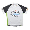 GIGASPORT Mens White Black Green Tour De Mur T-Shirt 2XL Short Sleeve High Neck