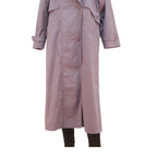 CARNER Womens Mauve Lilac Cotton Blend Button Jacket L Classic Relaxed Fit