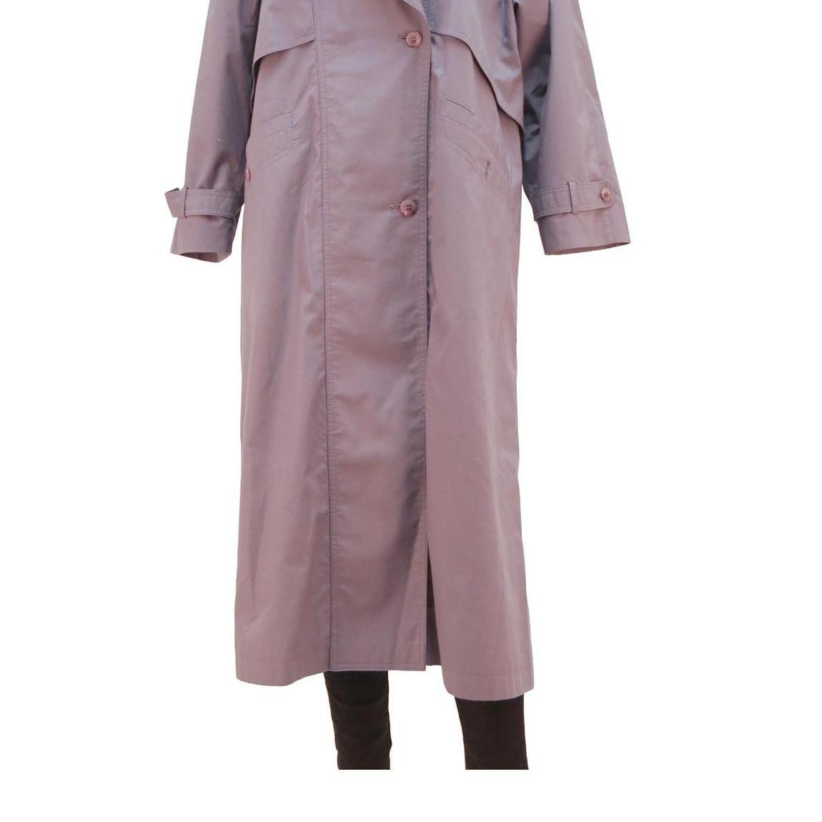 CARNER Womens Mauve Lilac Cotton Blend Button Jacket L Classic Relaxed Fit