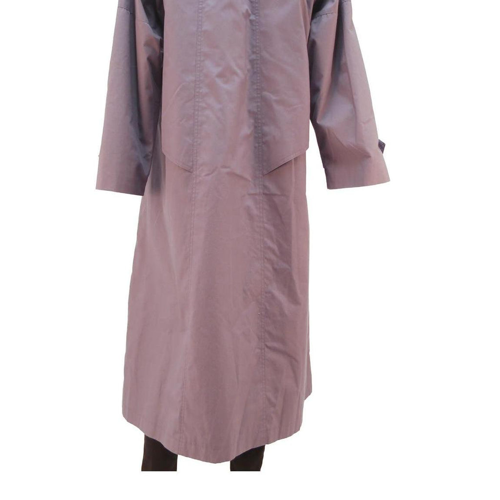 CARNER Womens Mauve Lilac Cotton Blend Button Jacket L Classic Relaxed Fit