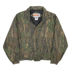 WINCHESTER Mens Green Camouflage Cotton Blend Jacket M Zip Outdoor Casual