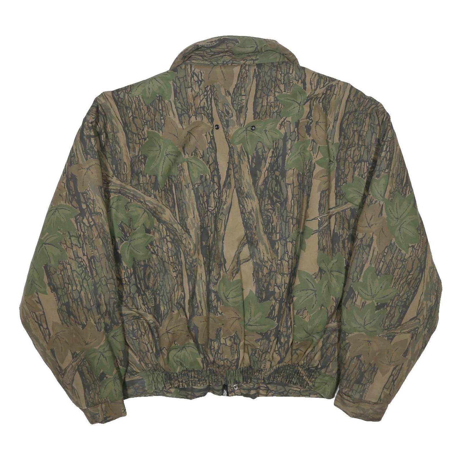 WINCHESTER Mens Green Camouflage Cotton Blend Jacket M Zip Outdoor Casual