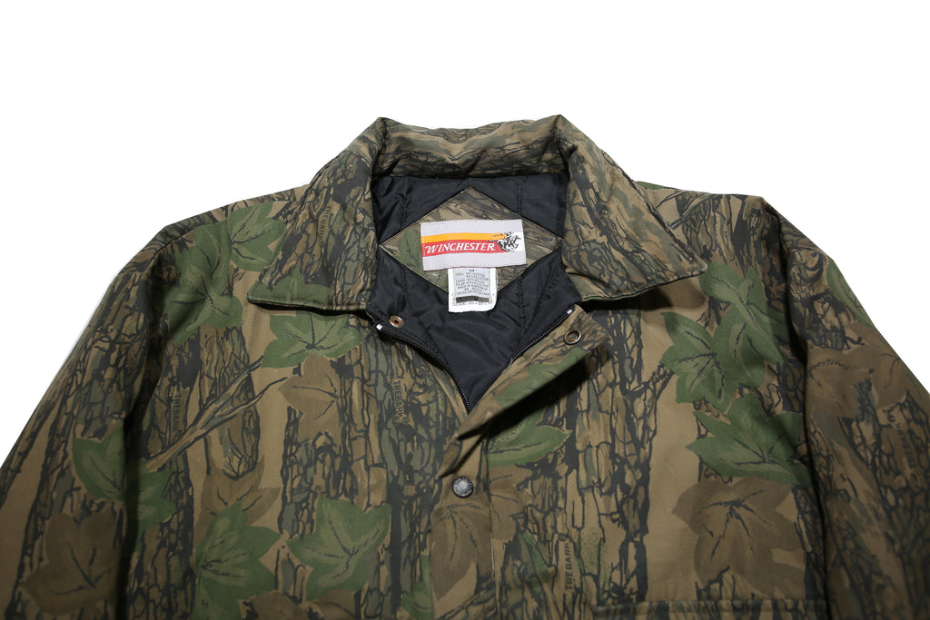 WINCHESTER Mens Green Camouflage Cotton Blend Jacket M Zip Outdoor Casual