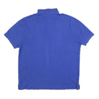 TOMMY HILFIGER Mens Blue Button Short Sleeve Polo Shirt M Cotton Blend Casual