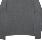 TOMMY HILFIGER Mens Grey Plain Cotton V-Neck Basic Knit Jumper M Casual Classic