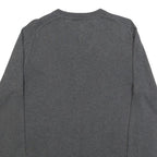TOMMY HILFIGER Mens Grey Plain Cotton V-Neck Basic Knit Jumper M Casual Classic