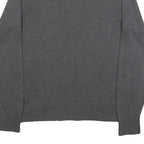 TOMMY HILFIGER Mens Grey Plain Cotton V-Neck Basic Knit Jumper M Casual Classic